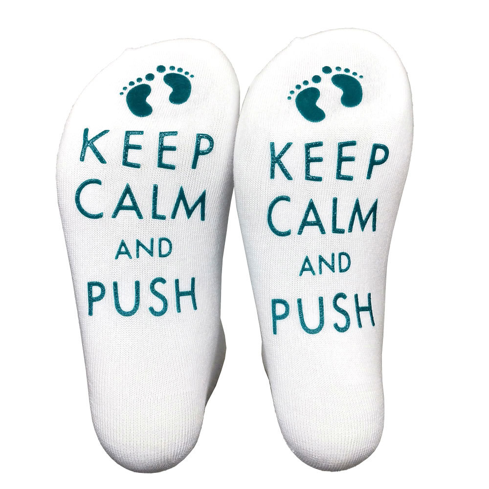 KEEP CALM AND PHSH Letters Socks Novelty Words Socks Novelty Socks